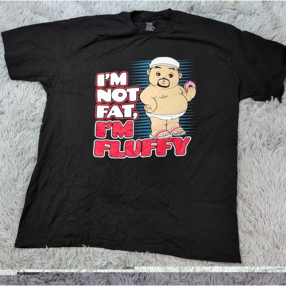 Gabriel Iglesias Black Fluffy T-Shirt I'm Not Fat I'm Fluffy XL "Big" Tour